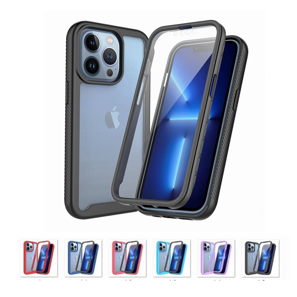 Shockproof Clear Case with Screen Protector For iPhone 17 16 15 14 13 12 Pro Max