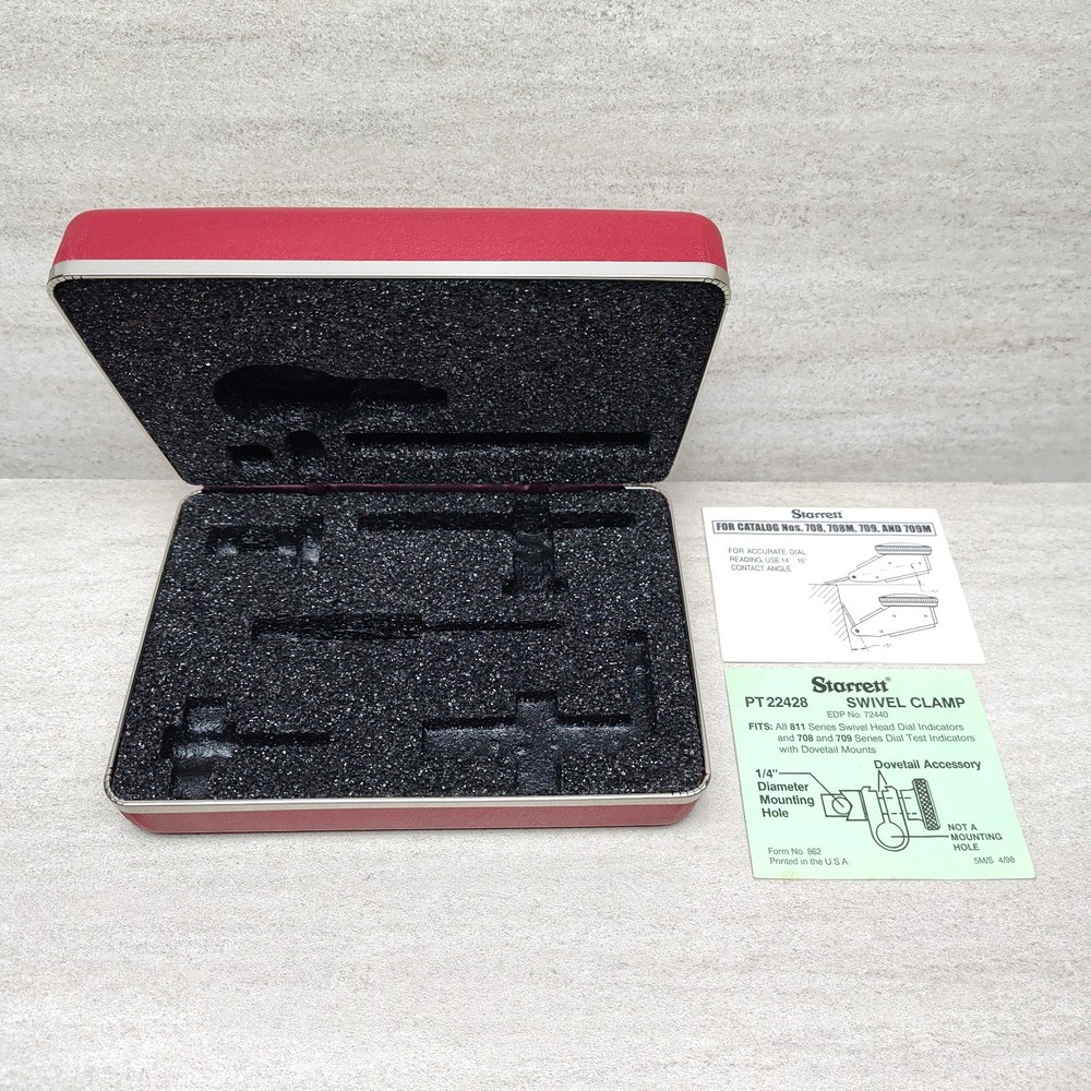 Starrett 708 & 709 Dial Test Indicator Storage Case - Empty, Case Only