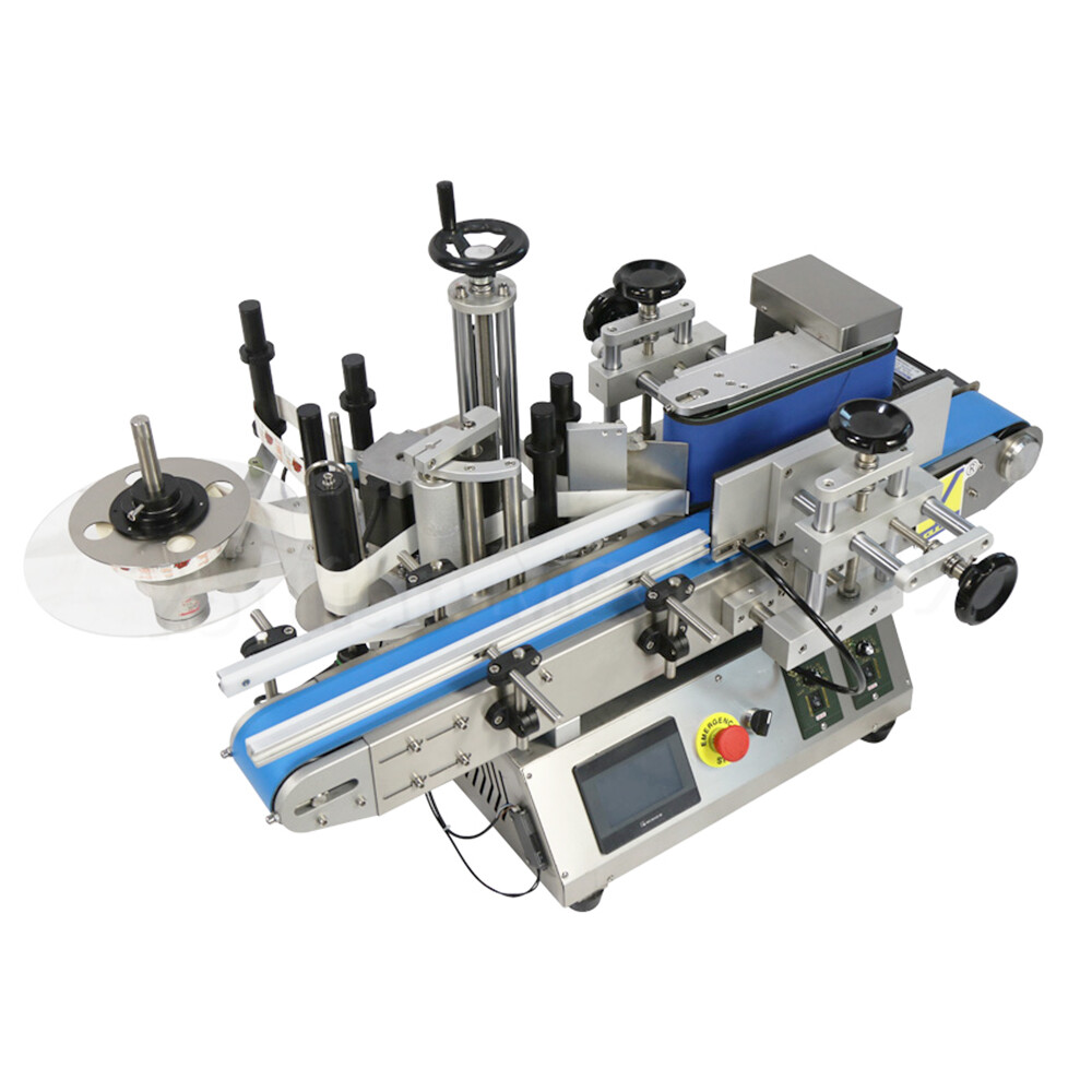 MT-100 Automatic Round Bottle Labeling Machine, Glass Bottle Label Applicator