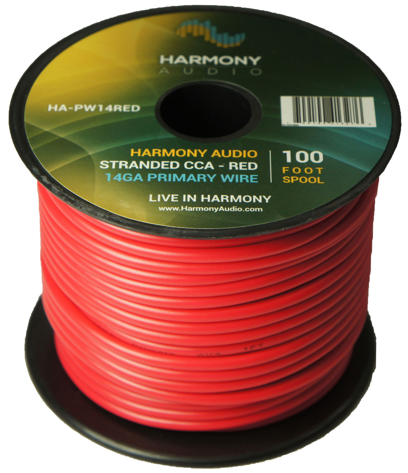 Harmony Car Primary 14 Gauge Power or Ground Wire 200 Feet 2 Rolls Red & Black