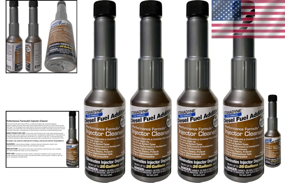 Performance Diesel Injector Cleaner - 4 Pack (8oz Bottles) for Peak Engine Power