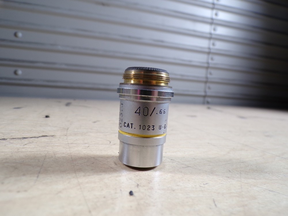 40X AO PLAN OBJECTIVE ACHRO CAT 1023 MICROSCOPE AMERICAN OPTICAL 40/66