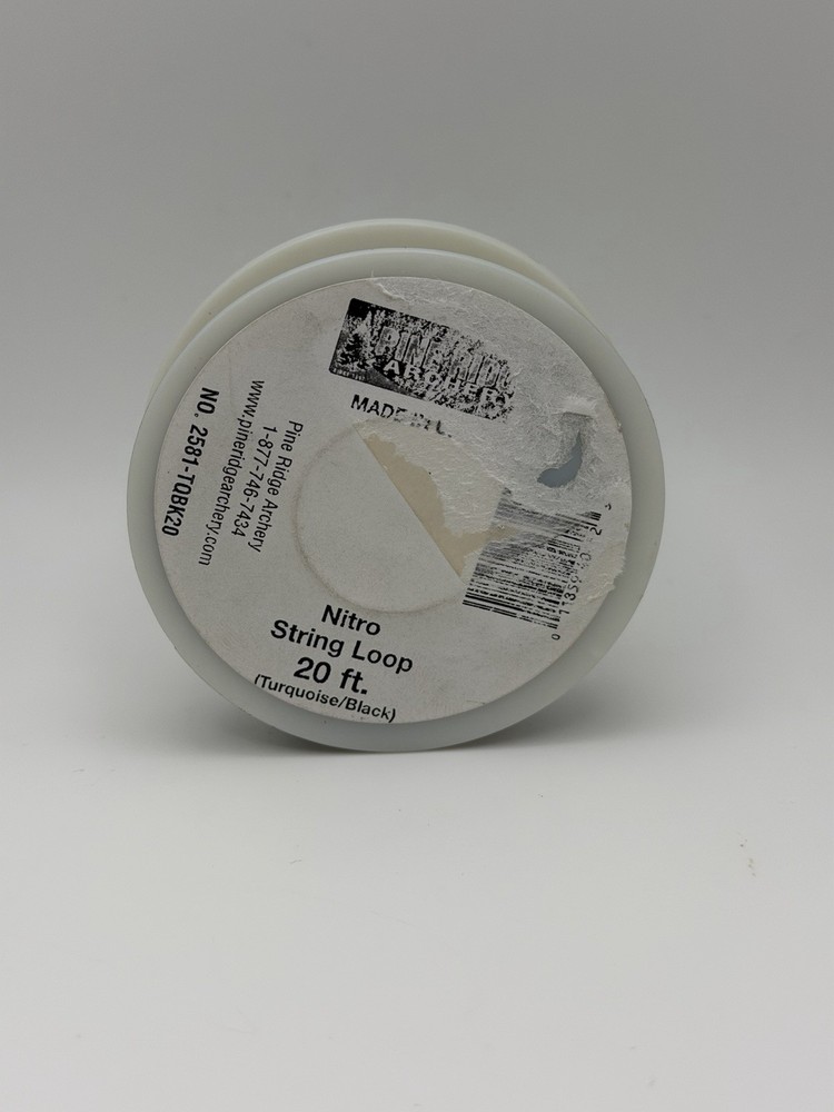 PINE RIDGE Archery NITRO STRING LOOP Material Turquoise/Black 20 Feet
