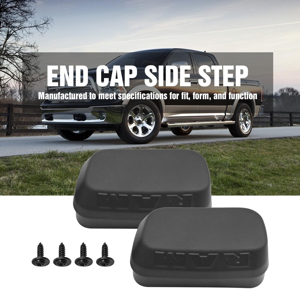 68193113AA 2 Pcs Running Board End Cap Side Step Replacement for Dodge RAM 1500