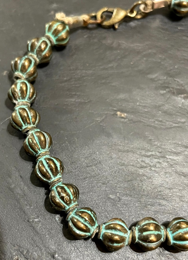 Antique Bronze Beaded Bracelet