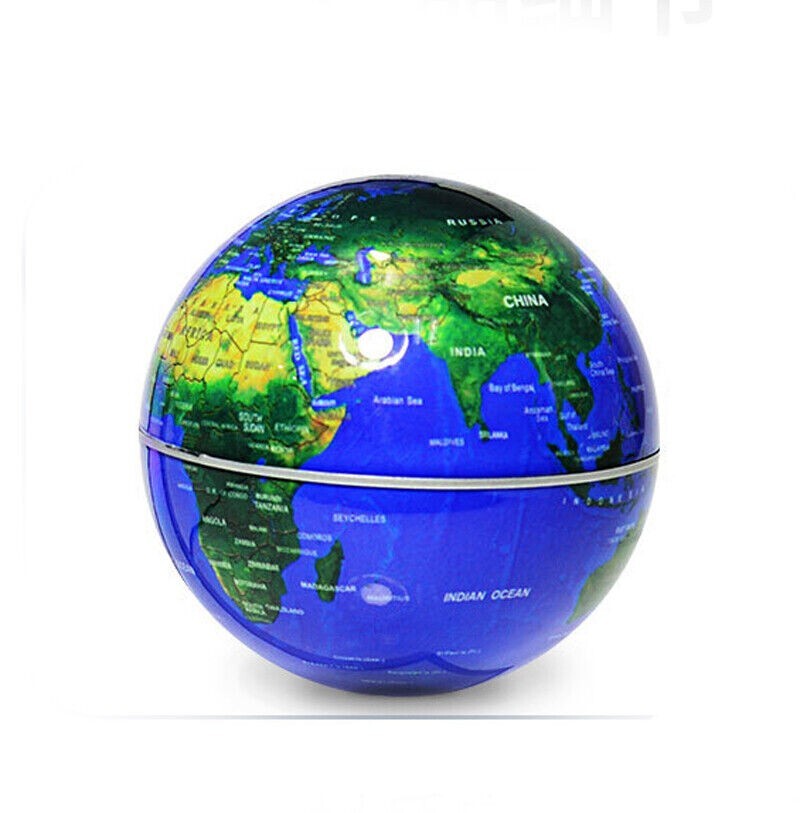 Creative C Shape Magnetic Levitation Floating Globe World Map with Colorful LED