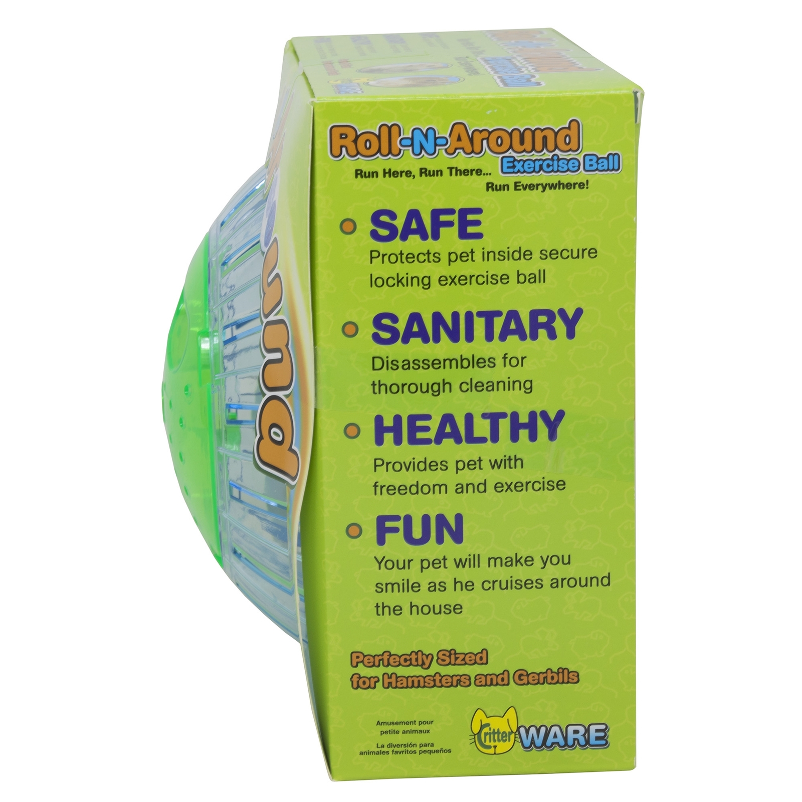 Ware Manufacturing Roll-N-Around Small Animal Exercise Ball, Assorted Colors, 7"