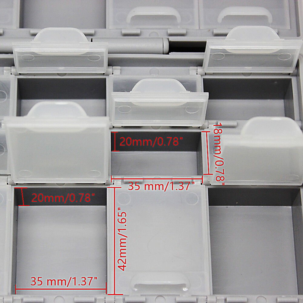 2 units AideTek BOXALL48+96 Lids Combo empty compartments Beads part Box
