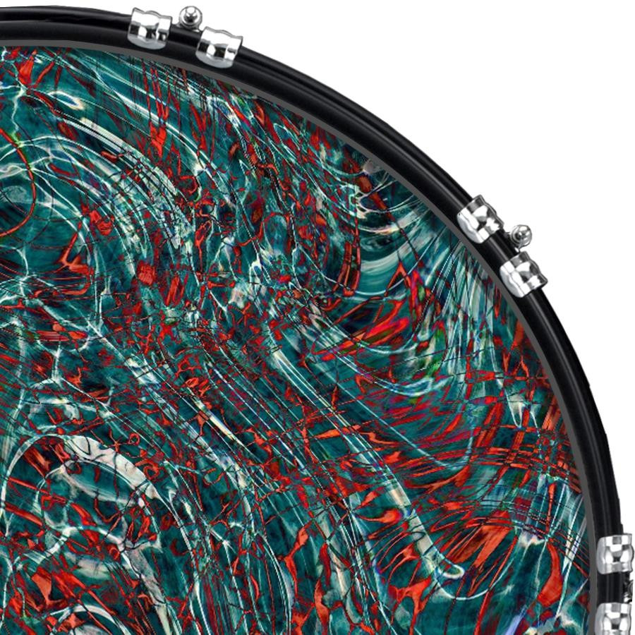 20" Custom Bass Kick Drum Front Head Graphical Graphic Pattern 5