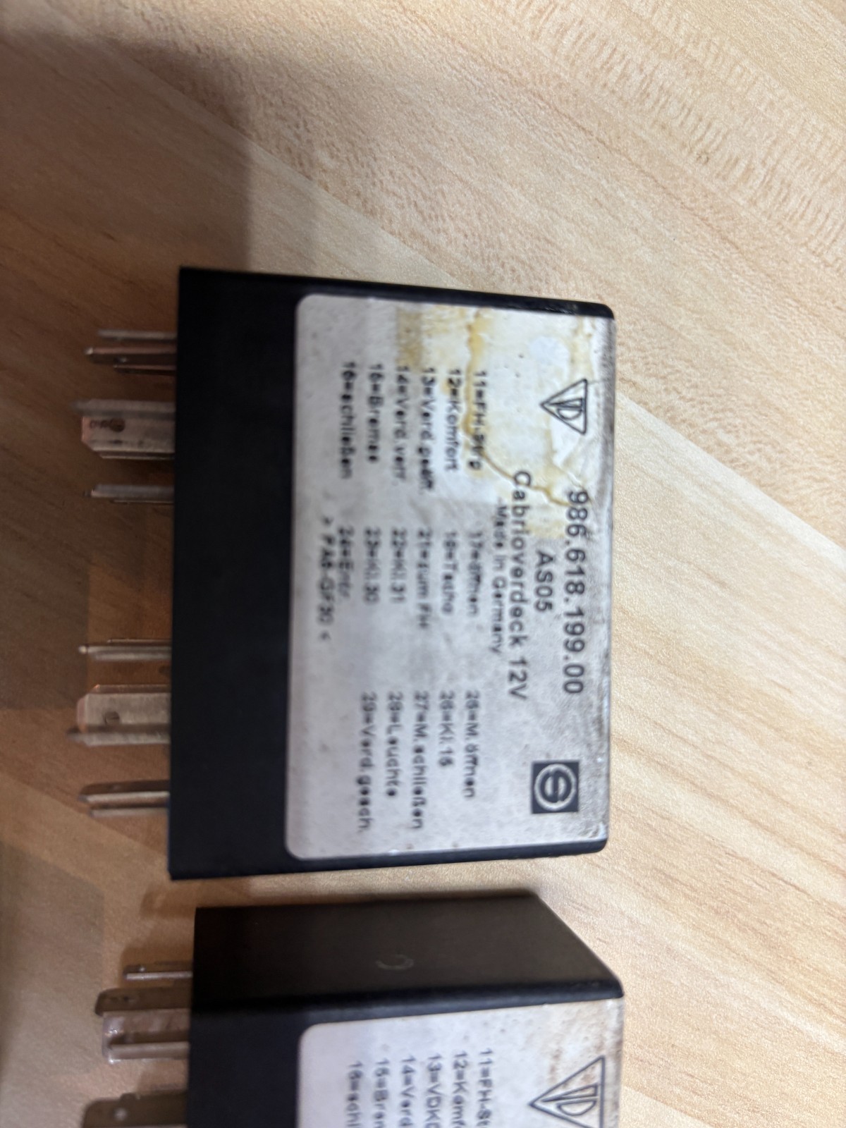 996 911 986 Boxster Miscellaneous Porsche Electrical Relays