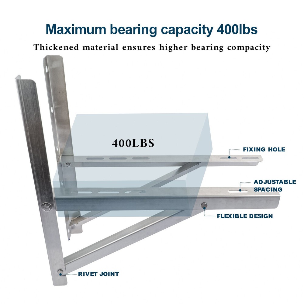 600LBS Steel Mini Split Wall Mount Bracket For Air Conditioner Condensing Units