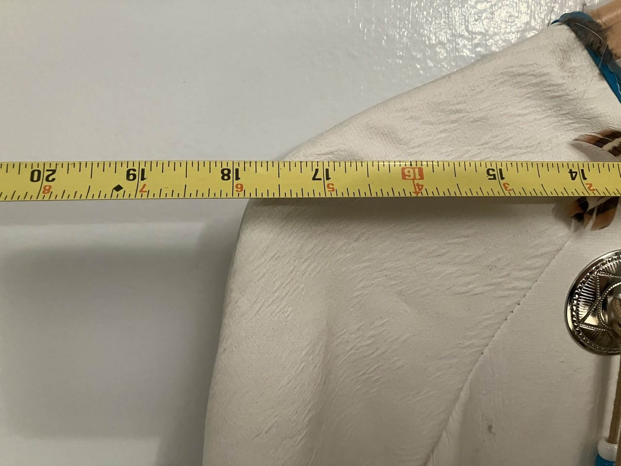 vintage white leather fringe Native American indian dress conchos turquoise bead