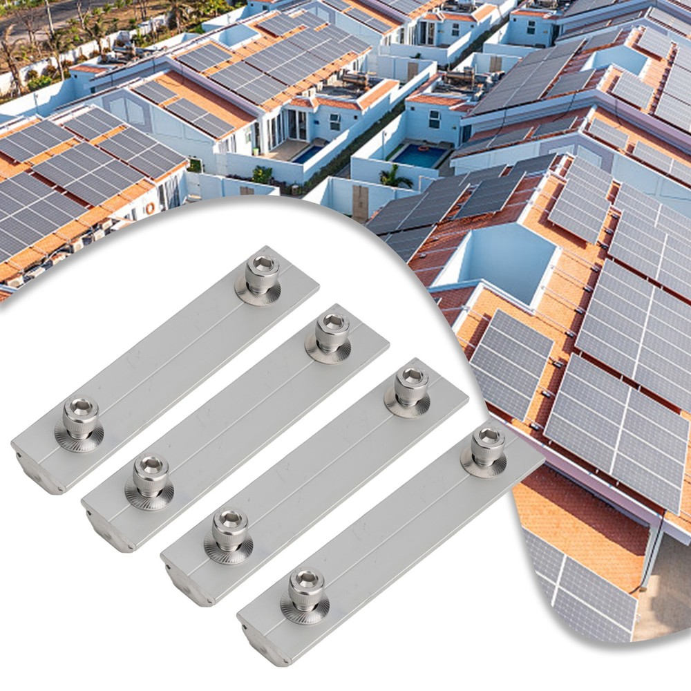 Aluminium Solar Module Rails Profile Connectors Mounting Connection Replacement