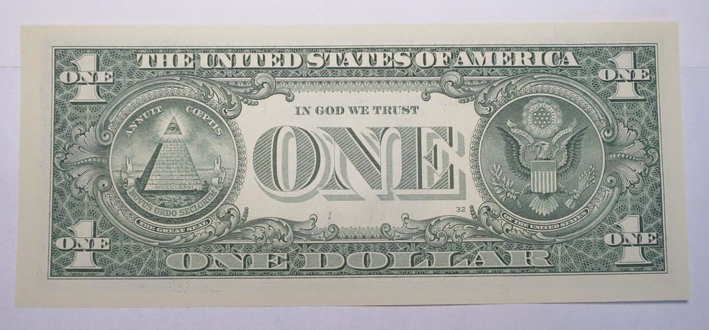 2021 Series $1 Dollar Ink Bleed Through Error Uncirculated Note
