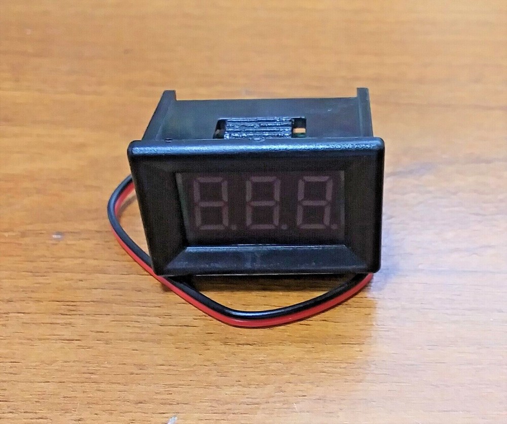 BBT 2 Wire Blue LED 24 volt Snap-In 1-1/4" Volt Meter