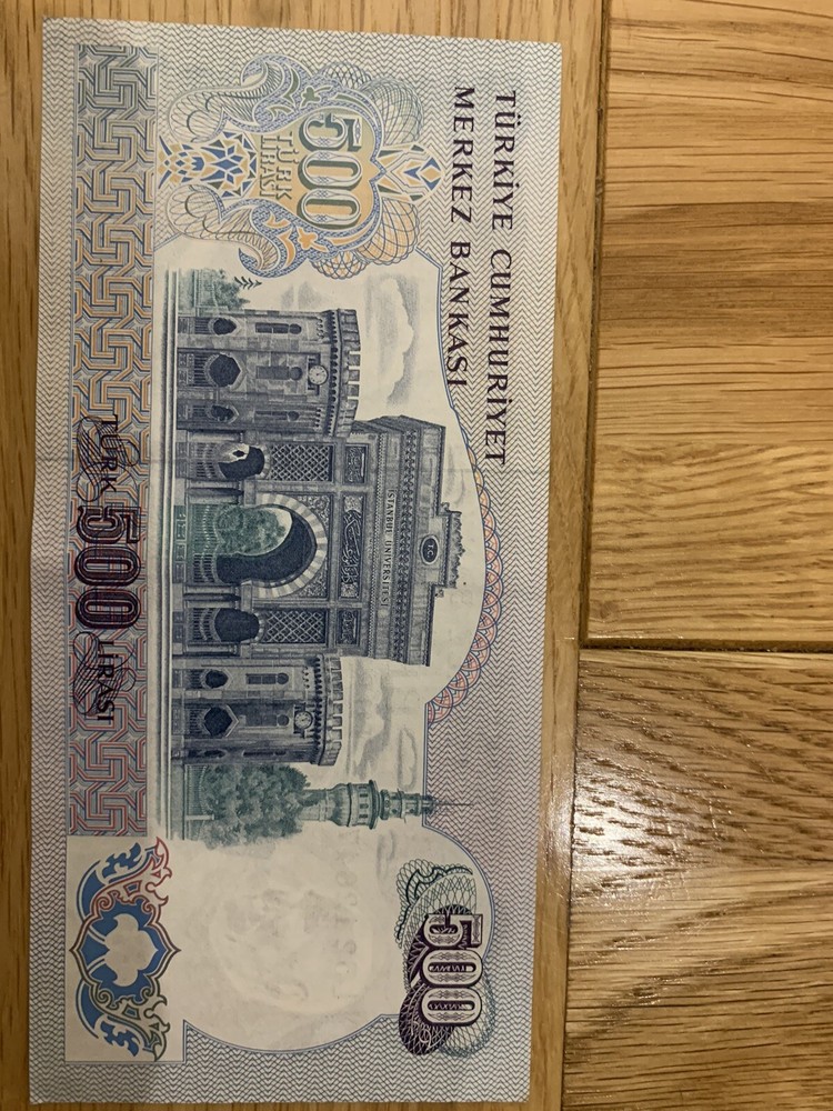 Turkish Lira Banknote (500) 1970