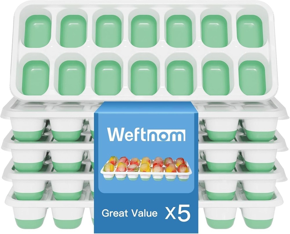 Multi Purpose Ice Cube Trays Sage Green Silicone Easy Release for Beverages