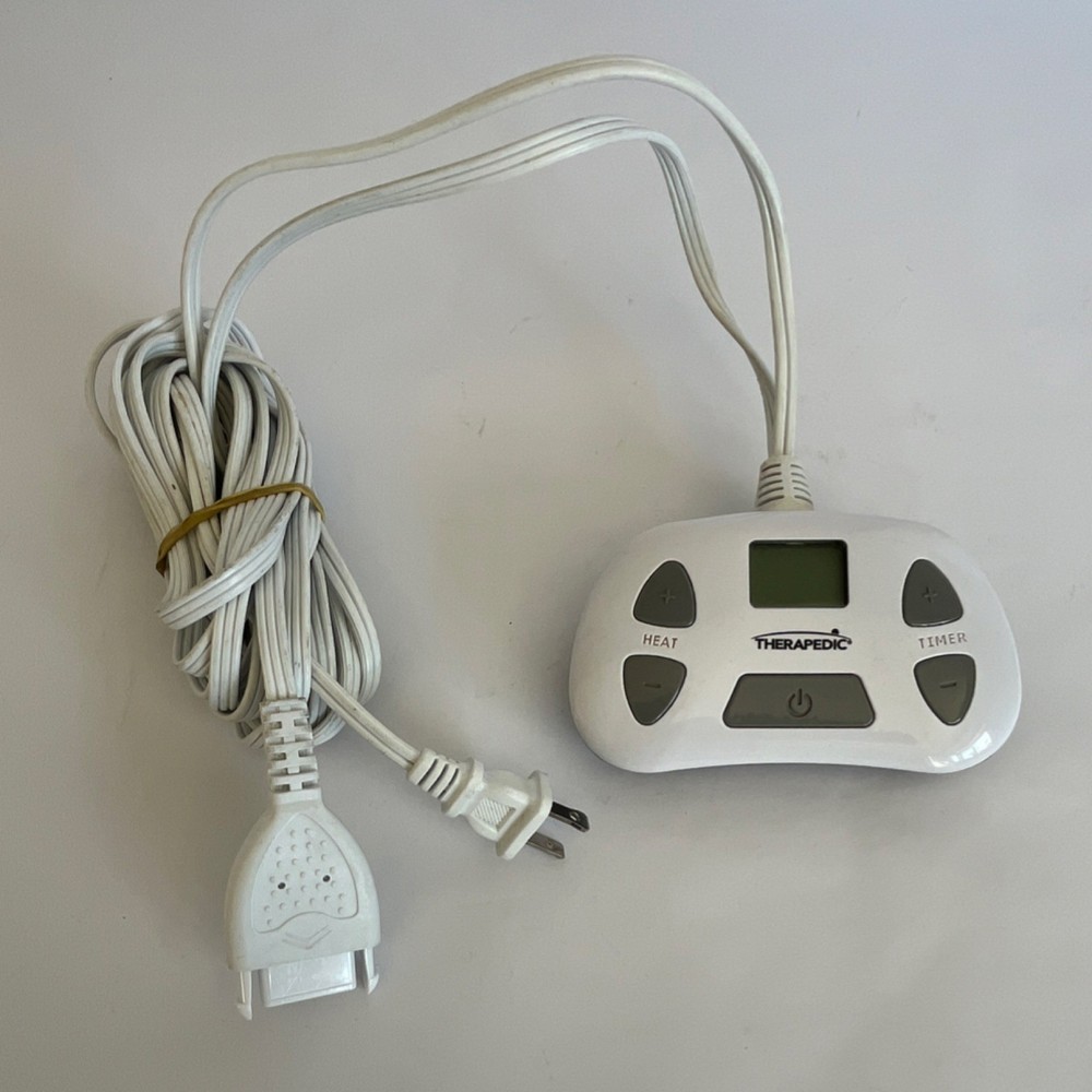 Therapedic Heated Blanket Controller PFI-DTC-TM2 Timer Heat Control White Works