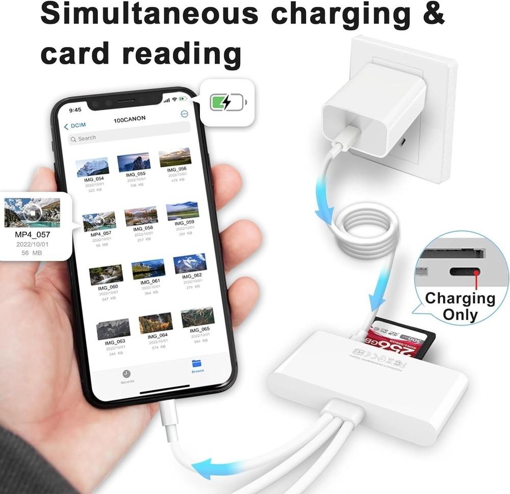 5 in 1 Memory Card Reader USB 3.0 OTG Adapter SD Card Reader For iPhone/iPad US