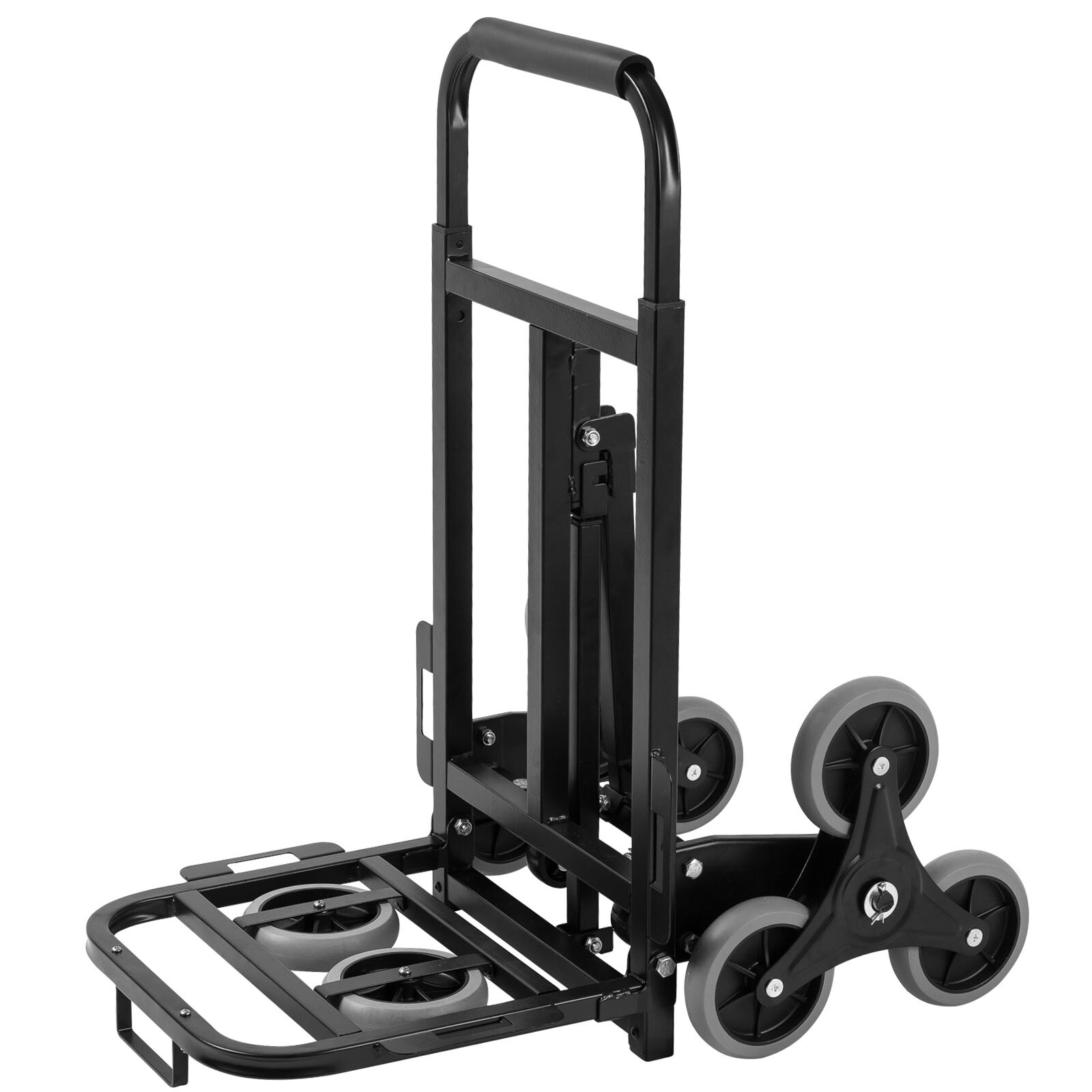 375 Lbs Stair Climbing Cart Heavy Duty Folding Hand Truck Dolly w/ Wheels
