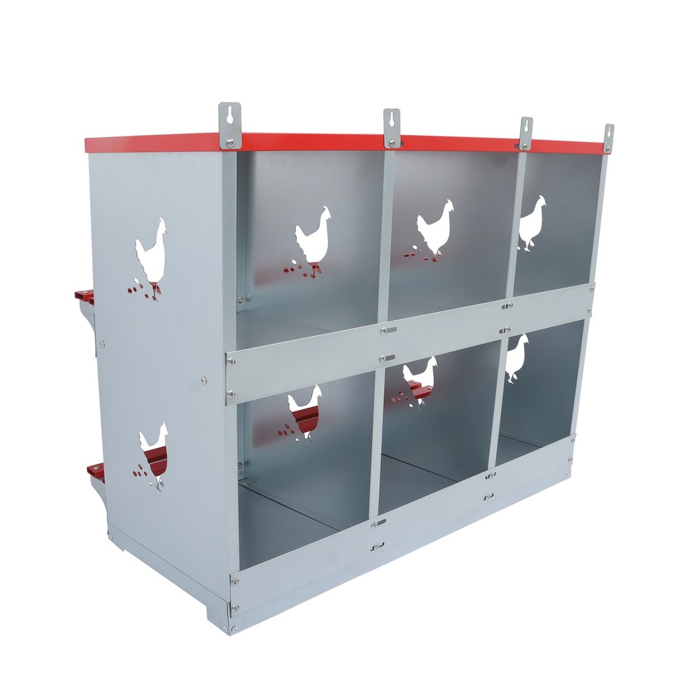 LABLT Chicken Laying Boxes 6 Compartment Nesting Boxes For Chickens