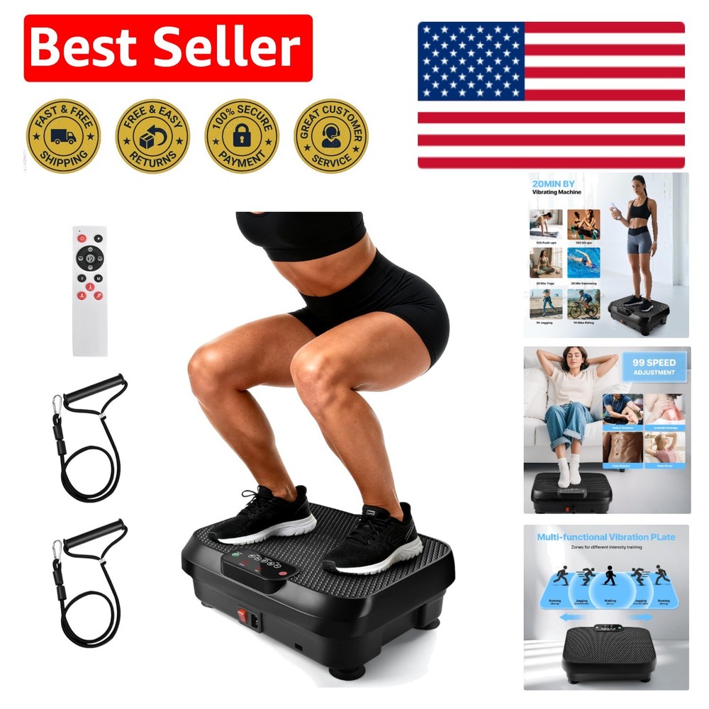 Remote-Controlled Vibration Plate - 99 Adjustable Speeds for Targeted Workouts