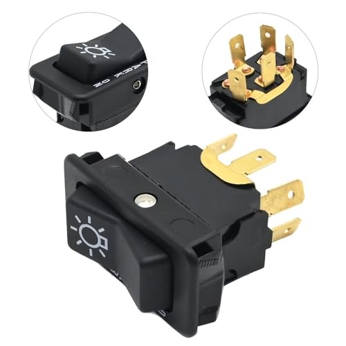 Headlamp Switch 3 Position 5 Pin Headlight Rocker Switch Replacement for