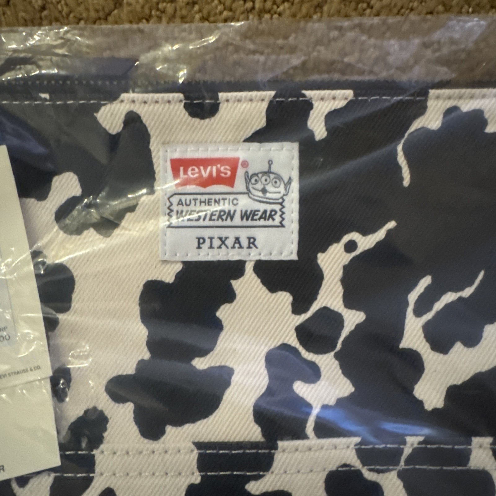 LEVI'S X TOY STORY COW POUCH With Aliens Patch Exclusive Limited Edition Disney
