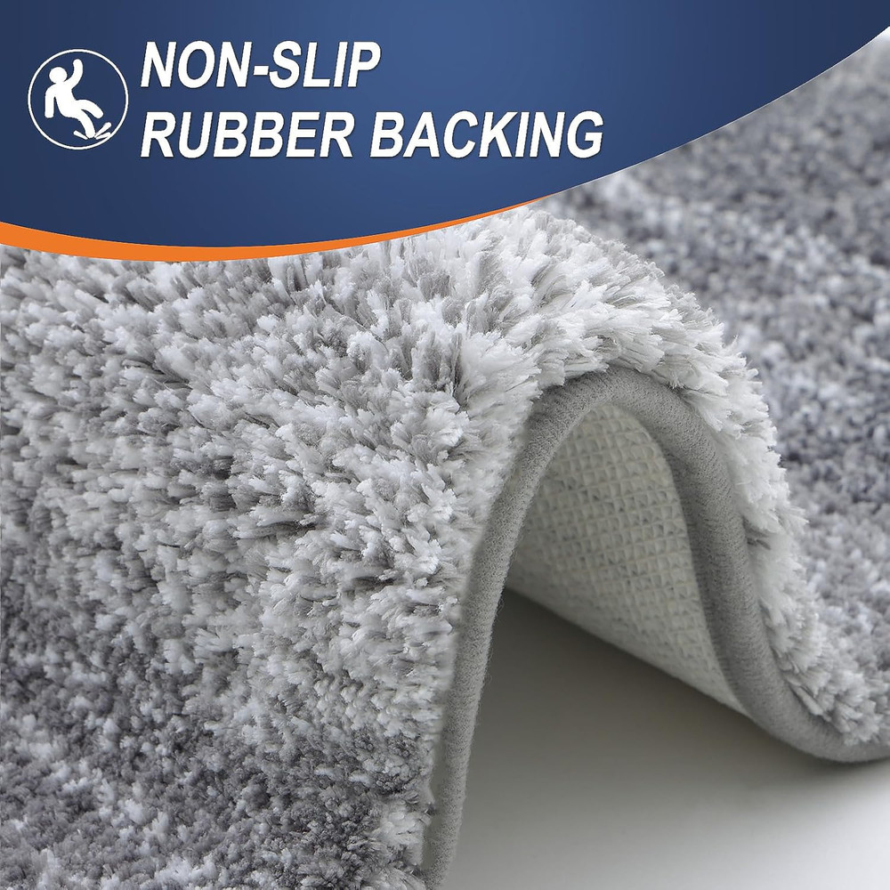 OLANLY Bathroom Rugs Mat 30X20, Extra Soft Absorbent Microfiber Bath Rugs, Rubbe