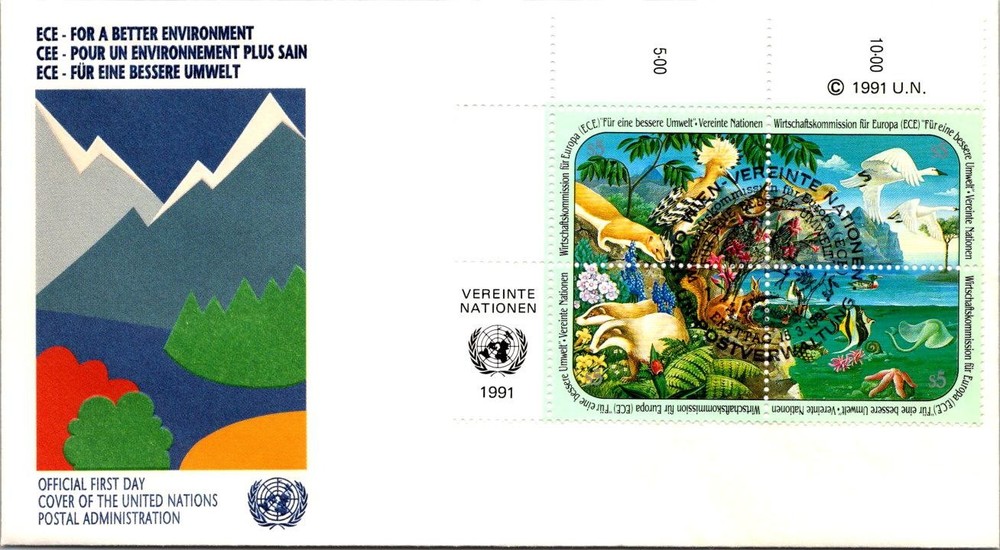 FDC UN 1991 - Wien 1400 ECE - For a Better Environment - A00723