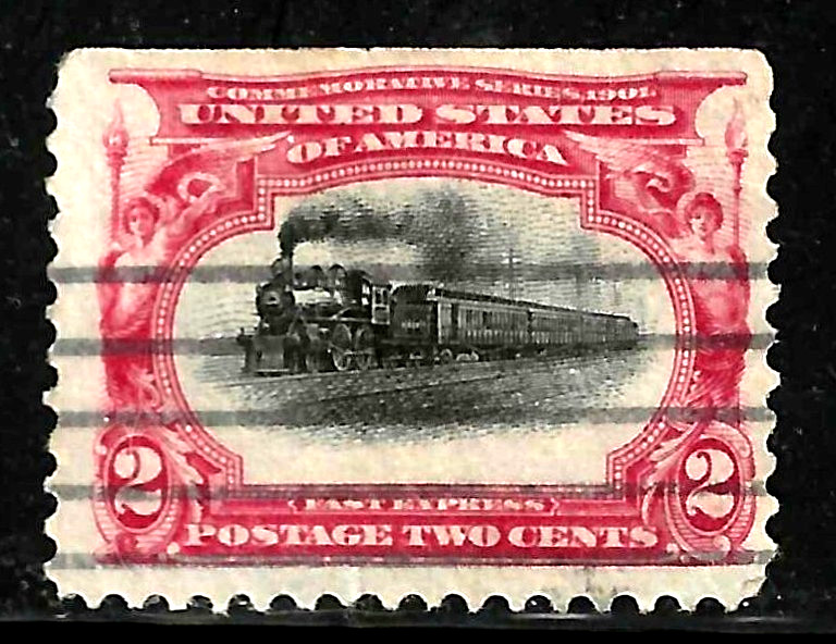 Sc #295 Vignette Shift Error SUPER HIGH TRAIN 2 Cent PAN AM 1903 US 55A52