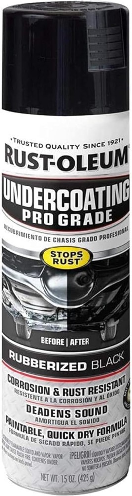 Professional Grade Rubberized Undercoating Spray - 15 oz, Black