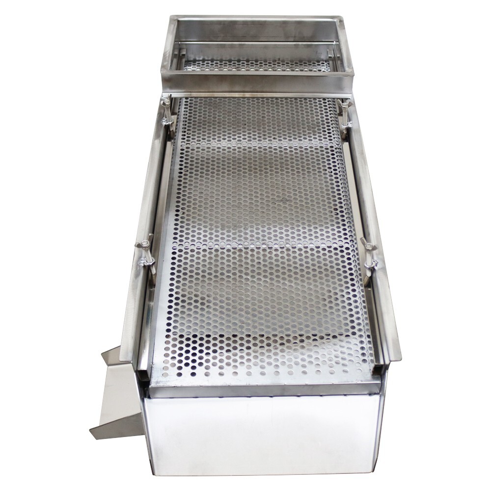 Single Layer Stainless Steel Electric Linear Vibrating Screen Sifter 8mm Screen