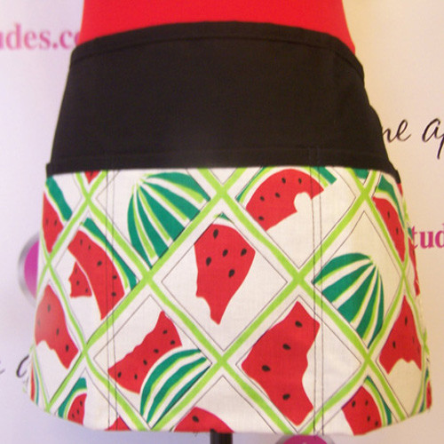 3 pocket waist aprons for servers assorted prints from solid to assorted prints