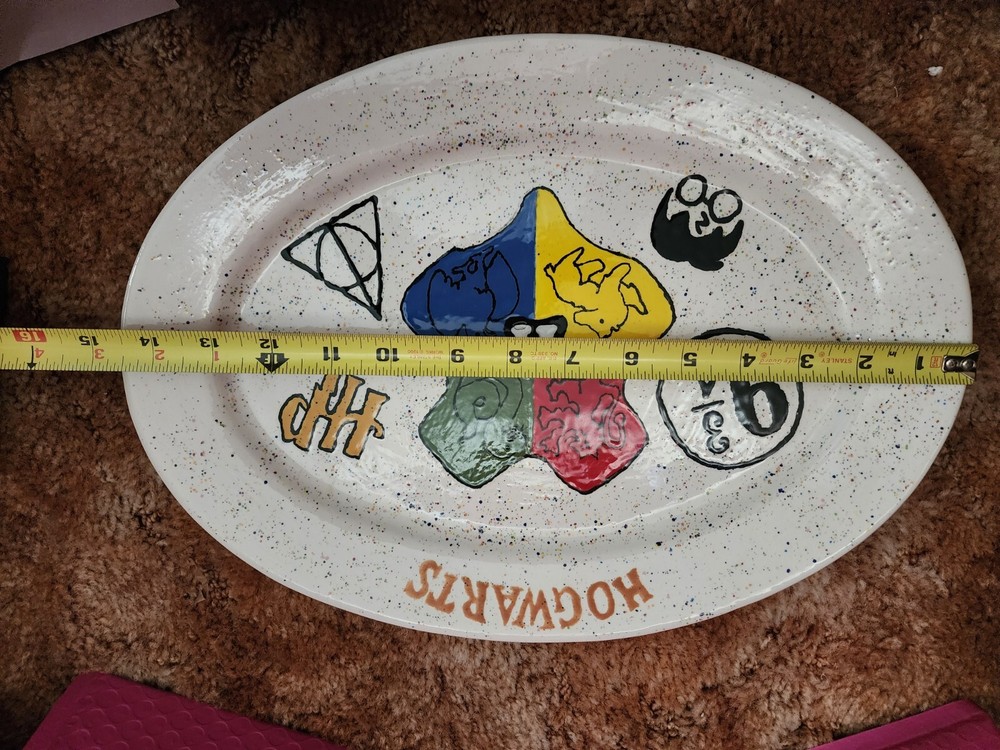 OOAK Personalized Harry Potter Hogwarts Serving Platter Unique!