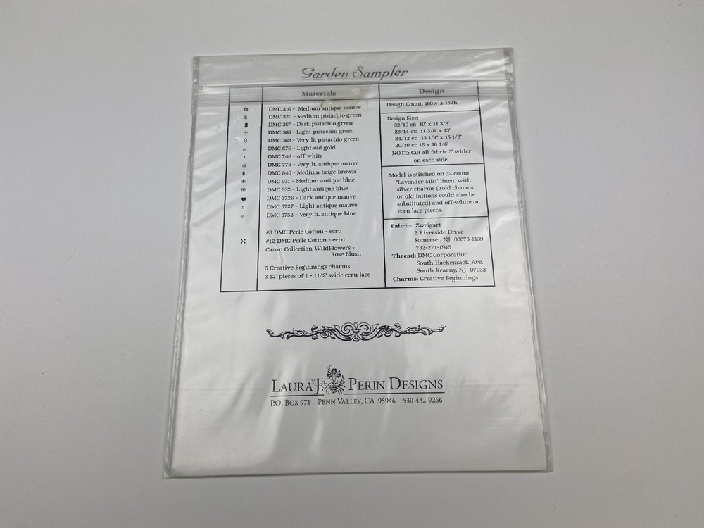 Laura J Perin Design Garden Sampler Needlepoint Pattern Cottage