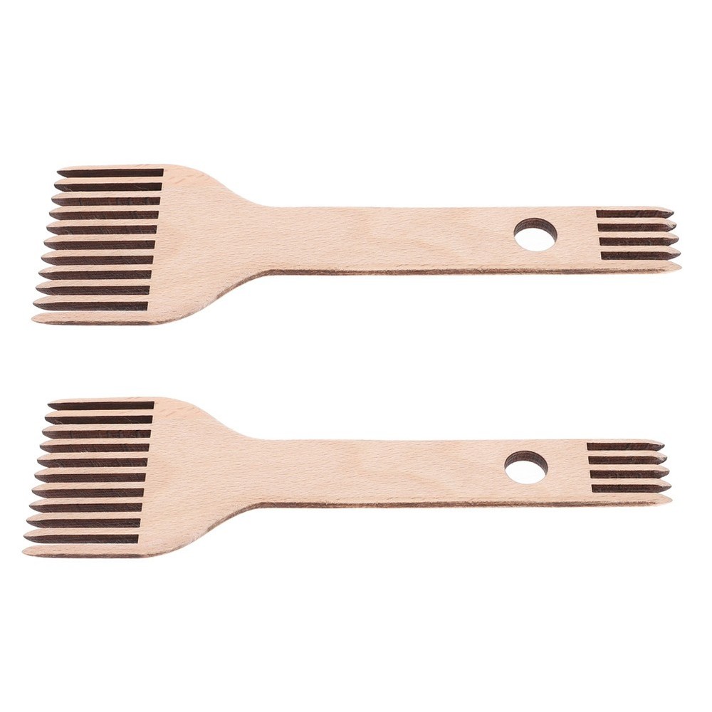 2 Pcs Loom Set Weaving Tools Weave Comb Knitting Double-ended Machine