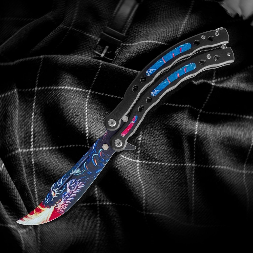 Butterfly Balisong Trainer – Non-Sharp Practice Tool – Desk Fidget for Skill