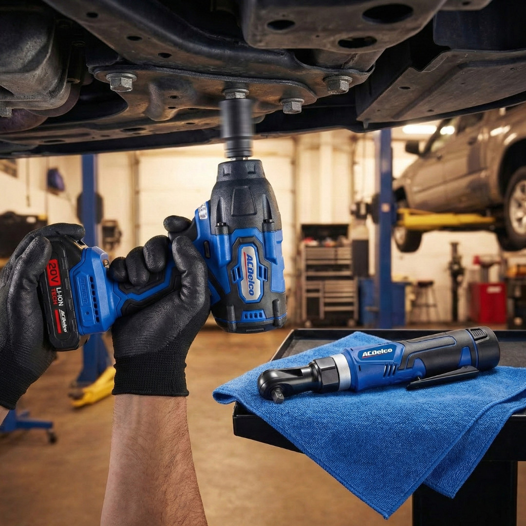 ACDelco ARI20132-K3 20V Brushless 1/2 Impact Wrench & 12V 3/8 Ratchet Combo Kit