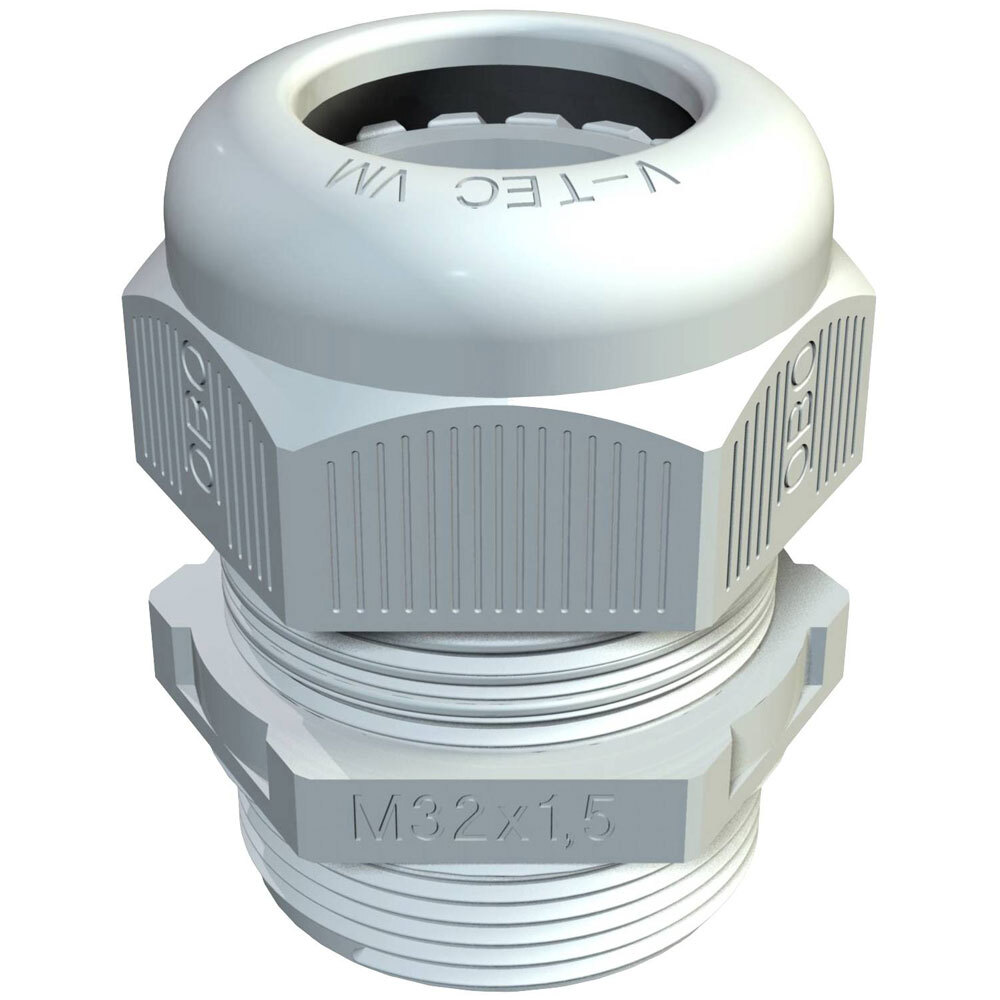 OBO Bettermann 2022862 Cable Grommet 1.5mm Plastic Light Grey IP68 PA