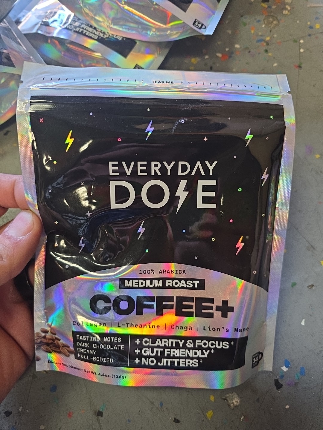 Everyday Dose 30srv Medium Roast Mushroom Coffee+  Exp 6/27 Collagen Nootropics