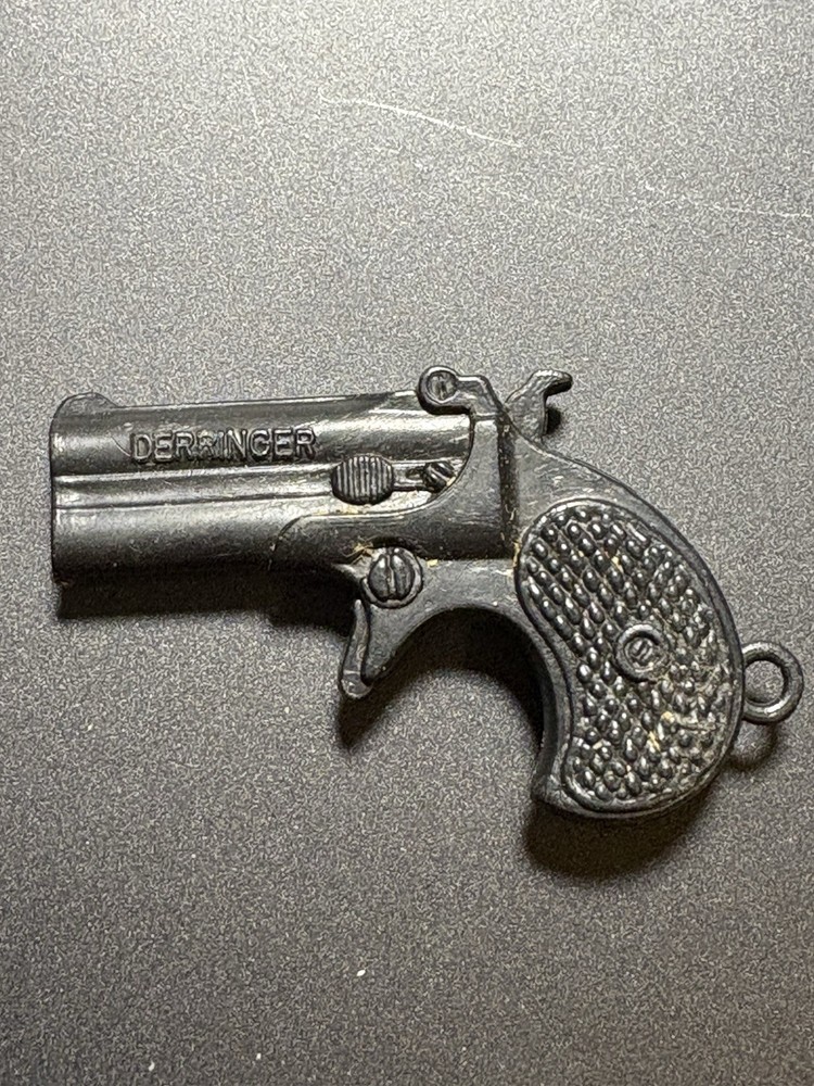 TINY GUMBALL MACHINE DERRINGER GUN BLACK PLASTIC