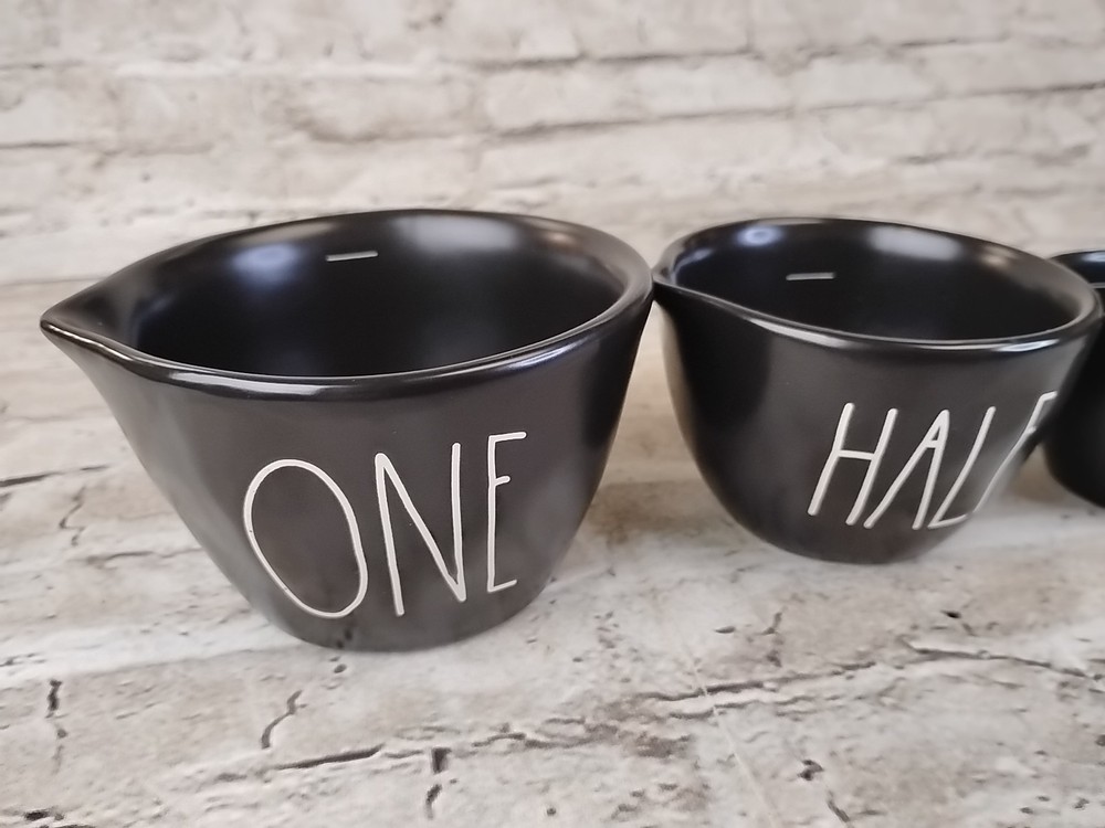 Rae Dunn Measuring Cups Black Classic Kitchen Baking Cooking