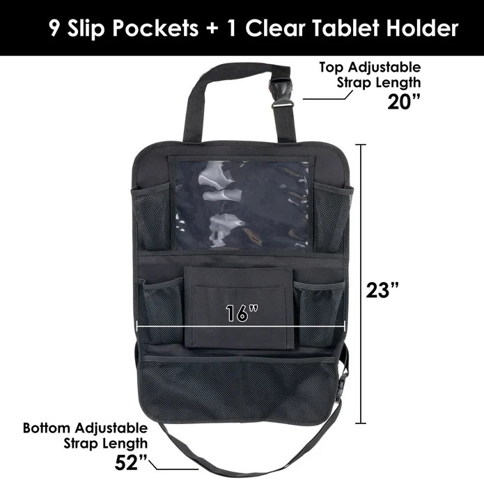 Back Seat Organizer 2-Pack - Black