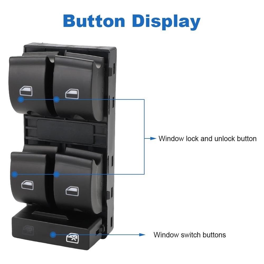 WMPHE Power Master Window Switch Compatible with Audi A4 & Quattro 2002...