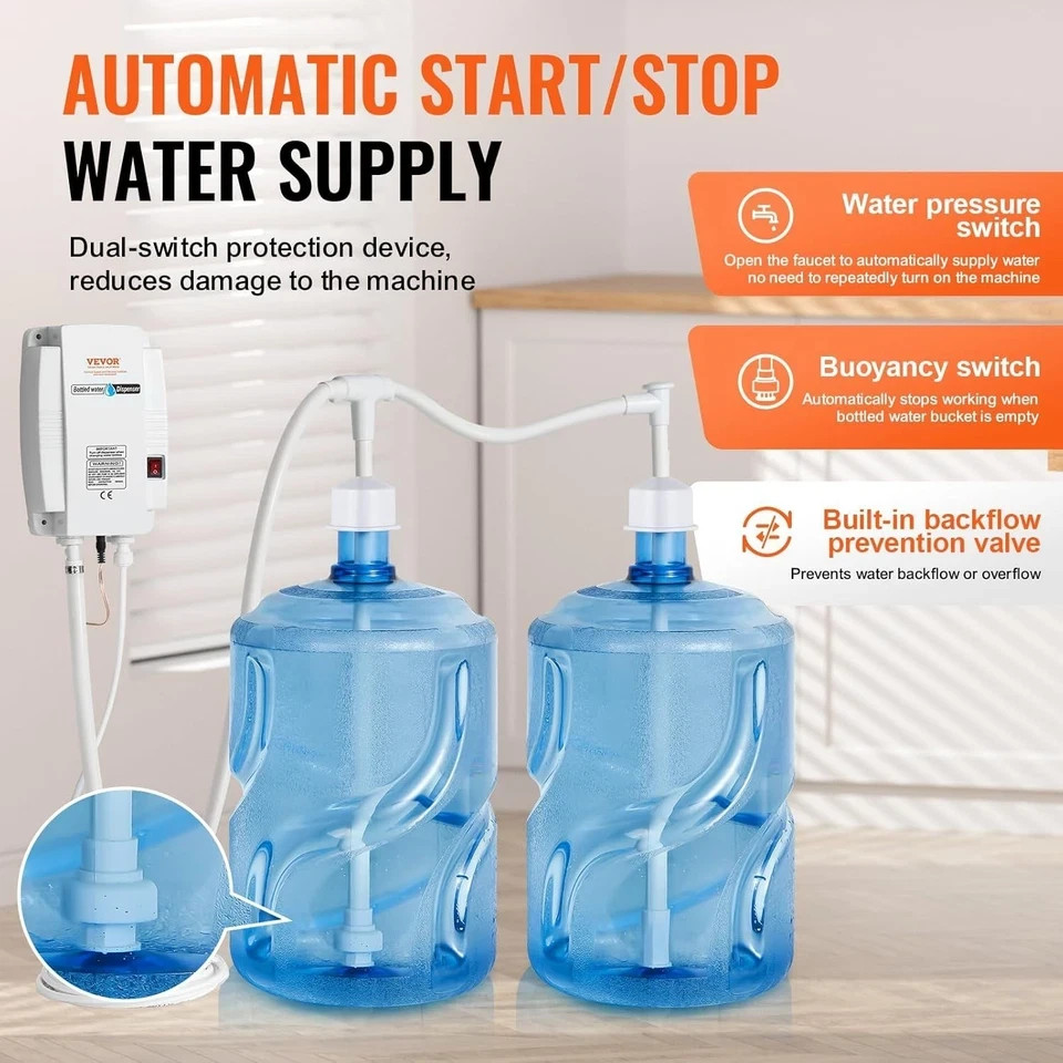 Bottled Water Dispenser Pump System, 2x5 Gallon Dispensing System, Automatic ...