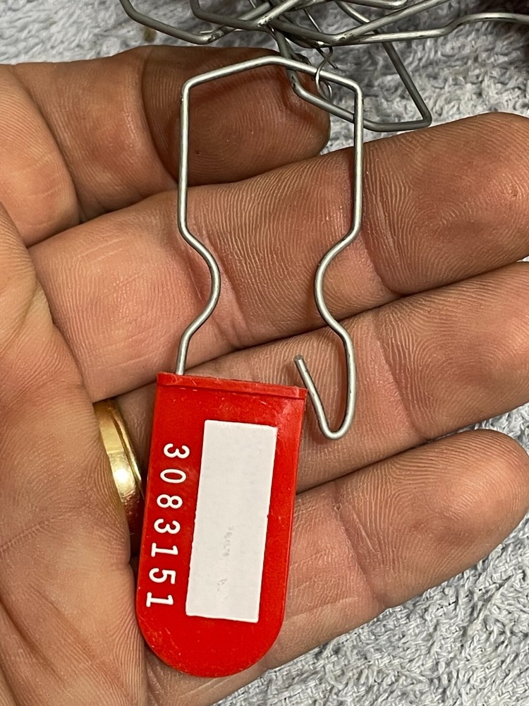 Lot 50 LOCK OUT TAGS Red Numbered MULTIPLES AVAILABLE Electric Meter Security