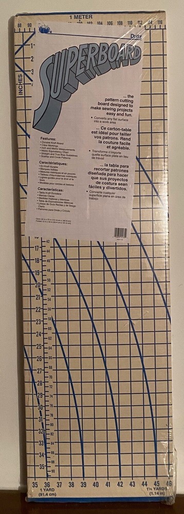 NEW Dritz Superboard  Pattern Cutting Board 40”x72” Sealed