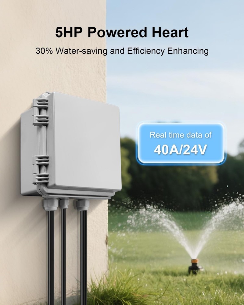 40Amp 24V Irrigation Pump Start Relay Fit for Sprinkler Controller System, 2 Pol