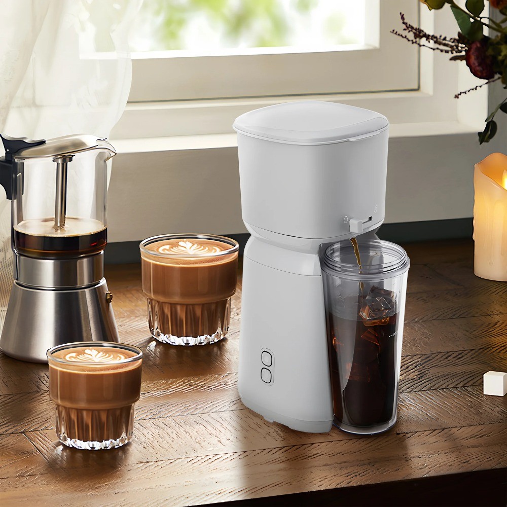Single Serve Iced Coffee Maker, Soft Silver